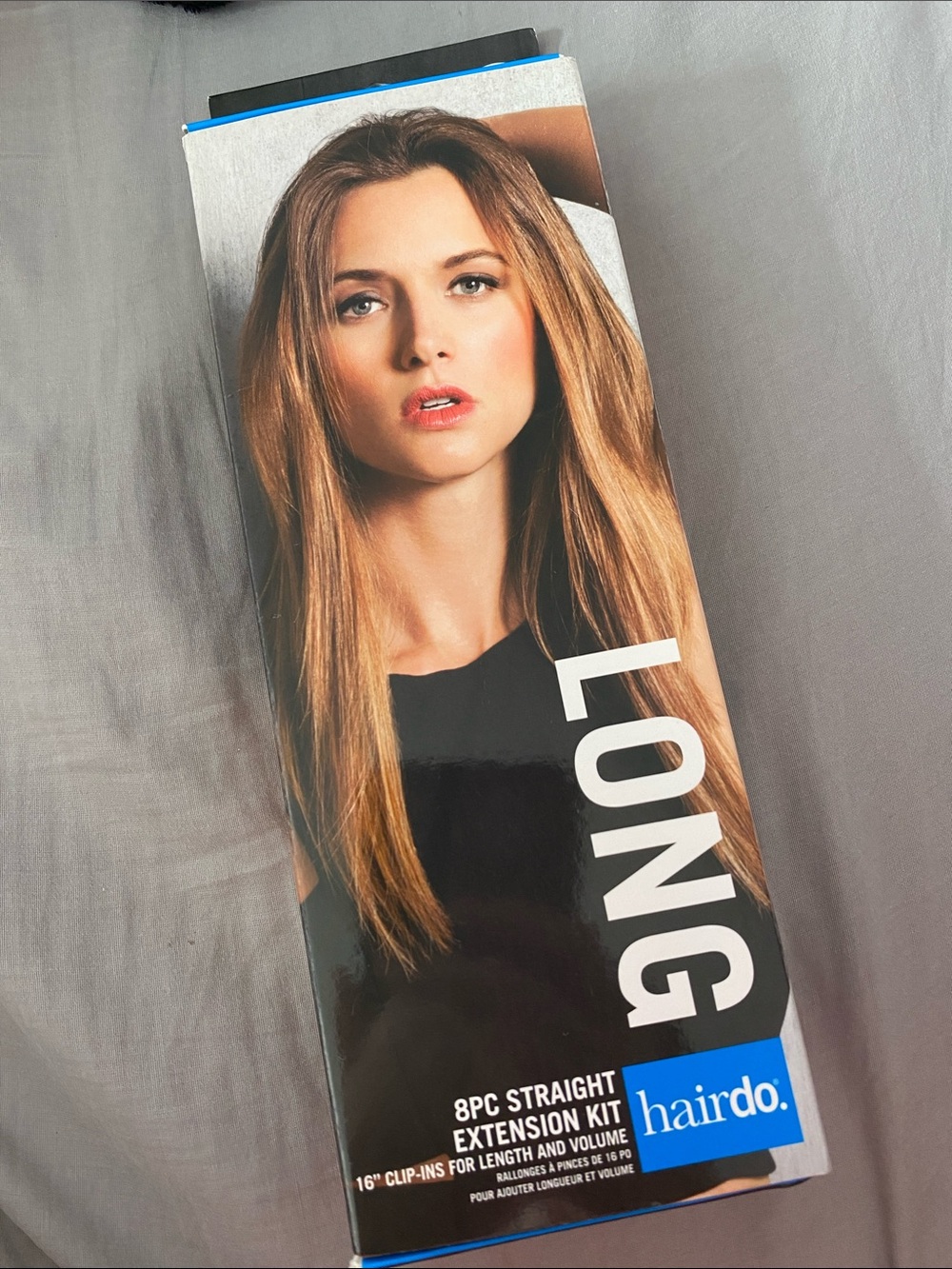 NWT HairDo Long 8pc 16” Straight Clip-In Extension Kit - Dark Blonde